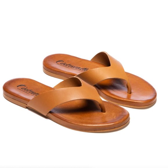 Intervalle Amy Leather Sandal in Dark Tan Size 40 - Picture 1 of 3